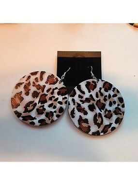 Oversized Animal Print Earrimgs